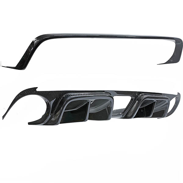 Rear Diffuser Set for ABARTH595/695 (Series 4) by Maestro (Carbon/Color/Unpainted)