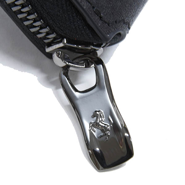 Ferrari Genuine Carbon Square Round Zip Wallet
