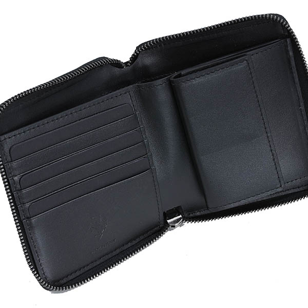 Ferrari Genuine Carbon Square Round Zip Wallet