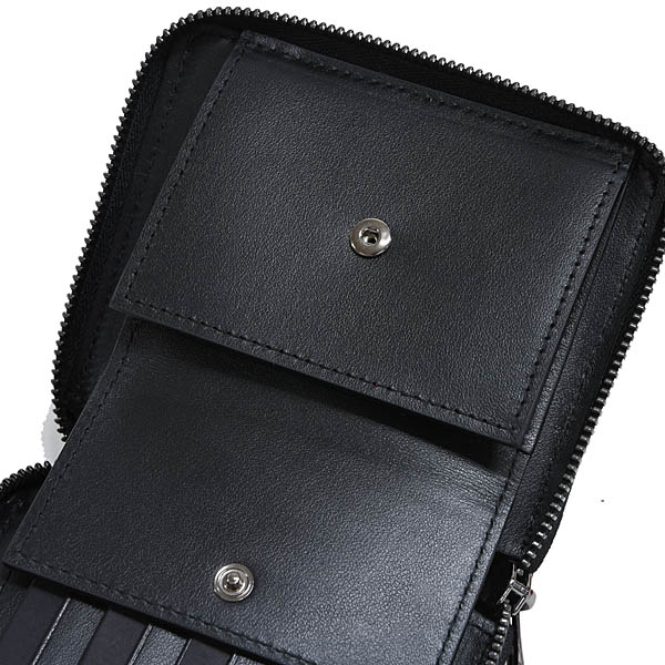 Ferrari Genuine Carbon Square Round Zip Wallet