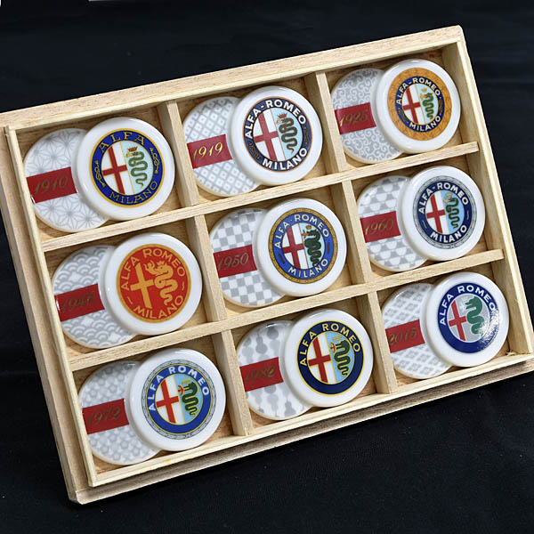 Alfa Romeo Genuine Emblem of Successive Generations Mino Ware Chopstick rest Complete Set
