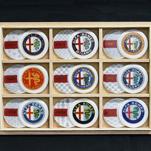 Alfa Romeo Genuine Emblem of Successive Generations Mino Ware Chopstick rest Complete Set