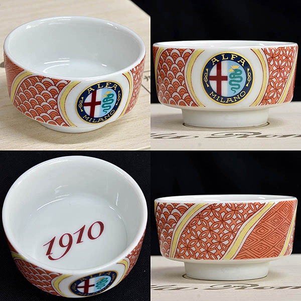 Alfa Romeo Genuine Emblem of Successive Generations Kutani Ware Sake Cup Complete Set