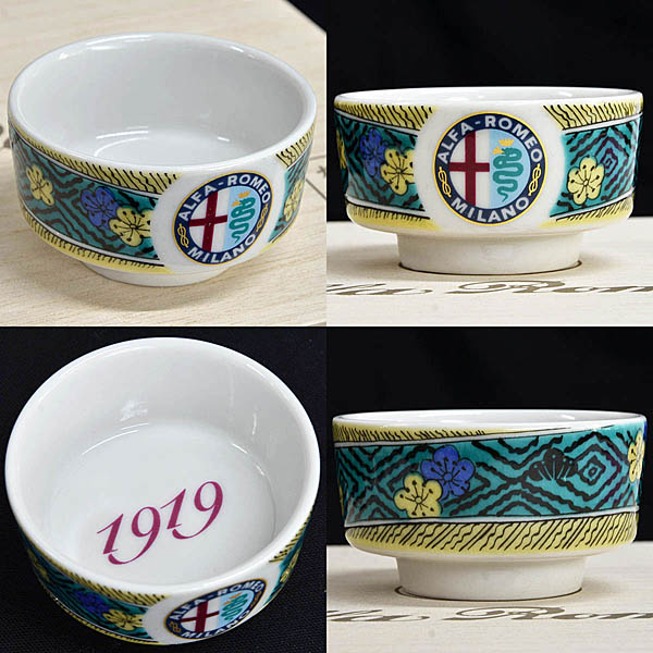 Alfa Romeo Genuine Emblem of Successive Generations Kutani Ware Sake Cup Complete Set