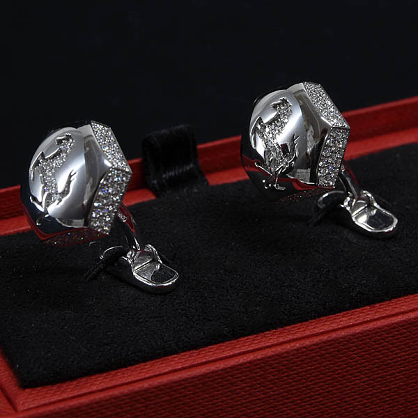 Ferrari純正Cavallinoホワイトゴールド&ダイヤモンドカフス