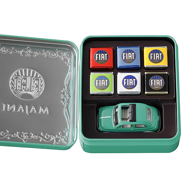 1/43 Scale FIAT Nuova 500 Miniature Model & Chocolate Set by MAJANI