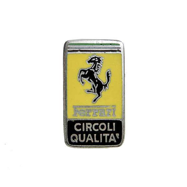 Ferrari CIRCOLI QUALITAシルバーピンバッジby LORIOLI