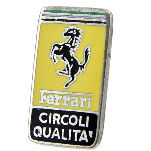 Ferrari CIRCOLI QUALITAシルバーピンバッジby LORIOLI