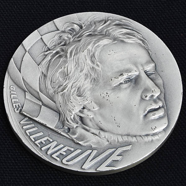 Scuderia Ferrari Silver Medal commemorating the 10th anniversary of the death of Gilles Villeneuve