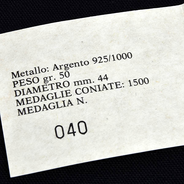 Scuderia Ferrari Silver Medal commemorating the 10th anniversary of the death of Gilles Villeneuve