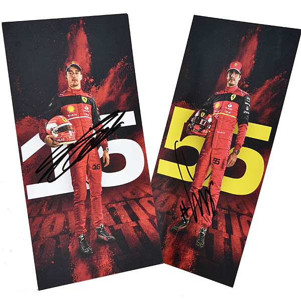 Scuderia Ferrari 2022 Drivers Card Set (Signed by Leclerc and Sainz)