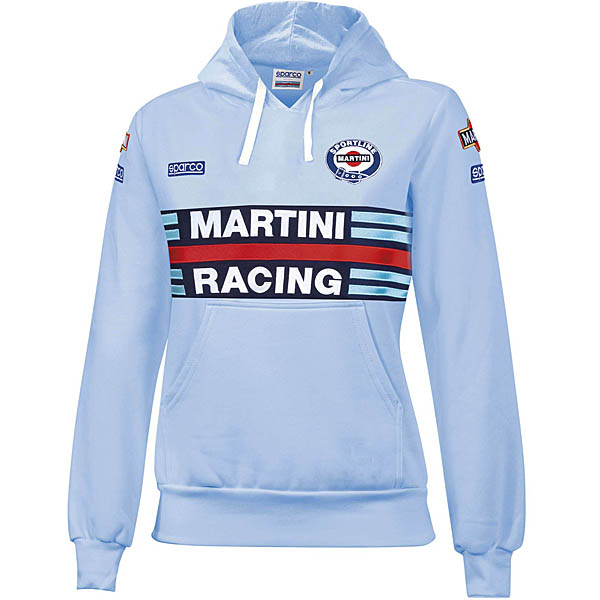 MARTINI RACINGオフィシャルフード付きレディースフェルパ(ライトブルー) by Sparco
