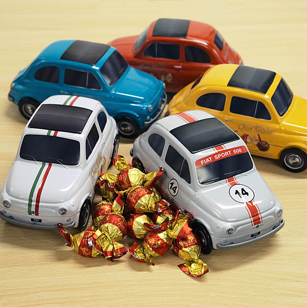 FIAT nuova500-shaped tin of chocolates by VANOIR