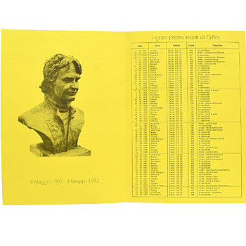 Gilles Villeneuve 10 Anni. after his death Memorial Leaflet