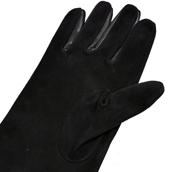 Genuine Ferrari Suede Leather Gloves (Black)