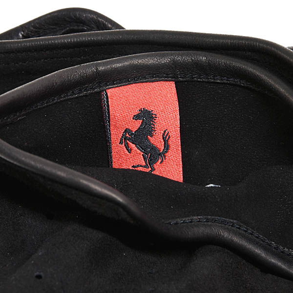 Genuine Ferrari Suede Leather Gloves (Black)