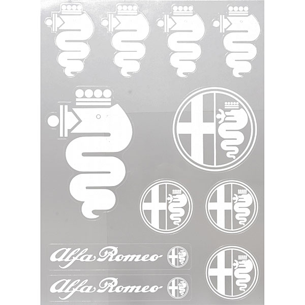 Alfa Romeo Stickers set(White)
