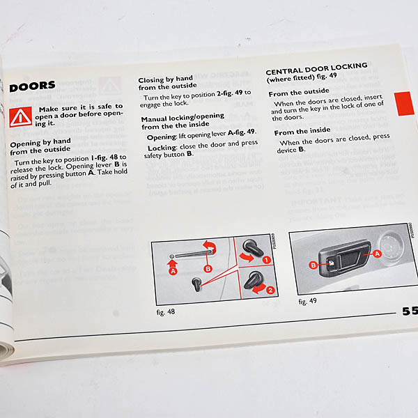 FIAT Genuine Barchetta Owner's Manual (1995-2000)