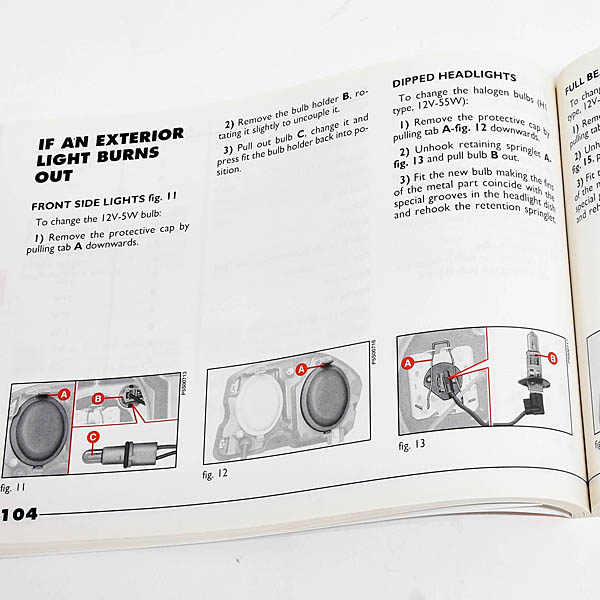 FIAT Genuine Barchetta Owner's Manual (1995-2000)