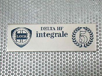 LANCIA Delta HF Integrale 5 Badge for Interior
