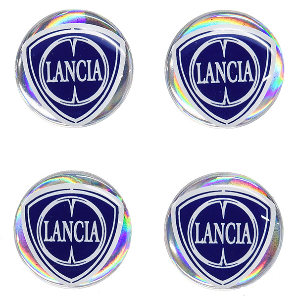 LANCIA Newエンブレム3Dステッカー(ブルー/21mm/4枚セット)