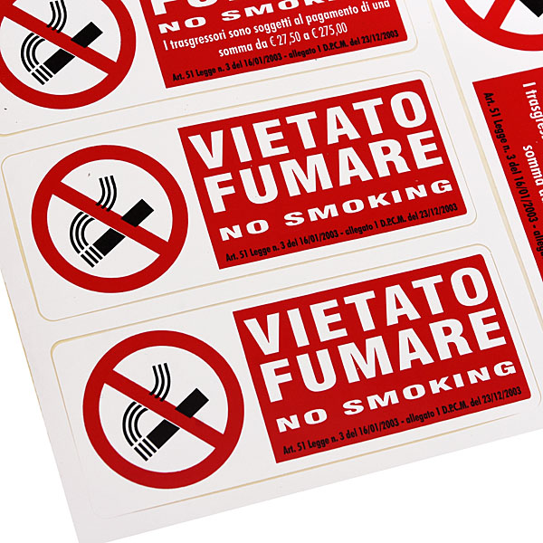VIETATO FUMARE Sticker Set