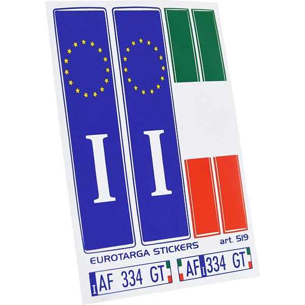 EU&Italian Flag Stickers Set