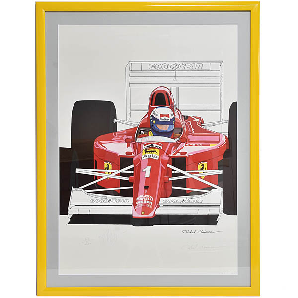 Scuderia Ferrari poster signed by Alain Prost