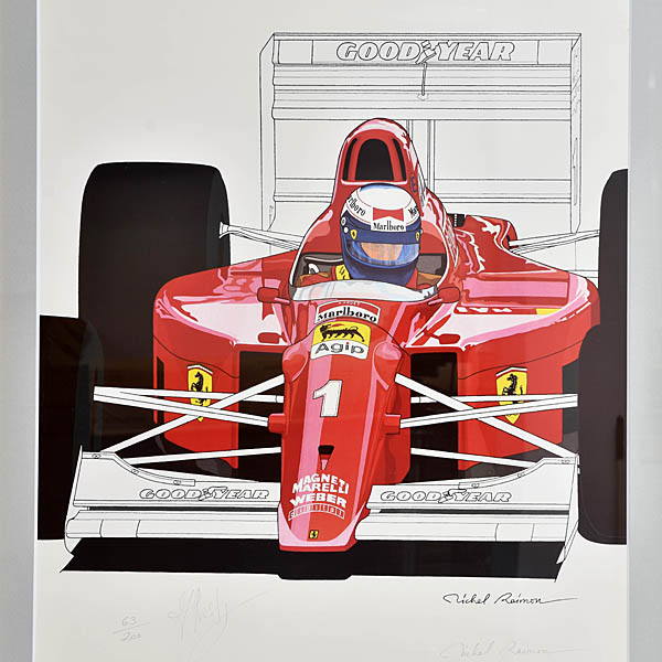 Scuderia Ferrari poster signed by Alain Prost