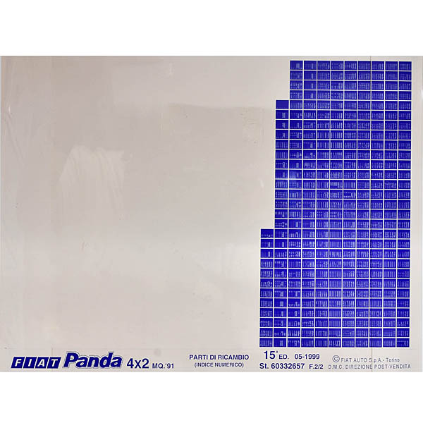 FIAT PANDA 4x2 MQ91 Parts Manual Microfiche