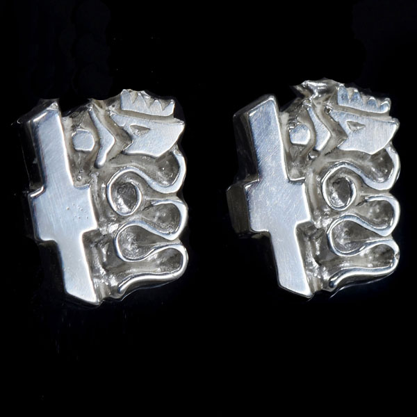 Alfa Romeo Sterling Silver Pierced Earrings