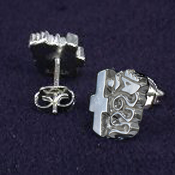 Alfa Romeo Sterling Silver Pierced Earrings