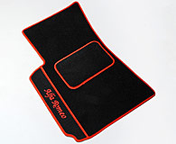 Alfa Romeo Brera/Spider Floor Mats (Black/Red Piping/LHD)