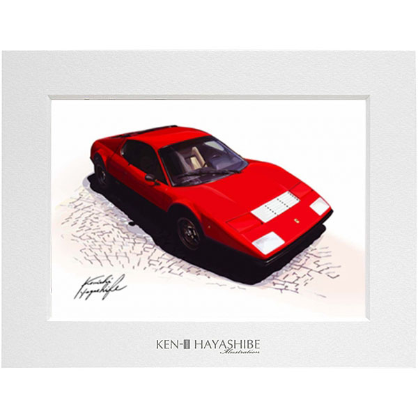 Ferrari 365BB Irrustration by Kenichi Hayashibe