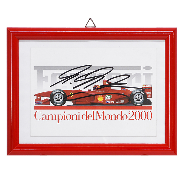 M.Schumacher直筆サイン入り額装F1-2000ポストカード