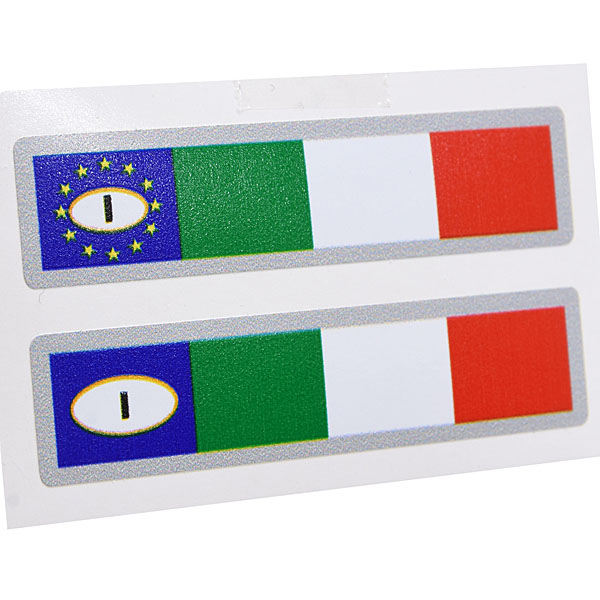 Italian Flag & Euro Sticker Set