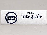 LANCIA DELTA Integrale LANCIA CLUB ITALIA Interior Plate