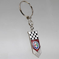 Alfa Romeo Metal Keyring (Checkerd Flag)