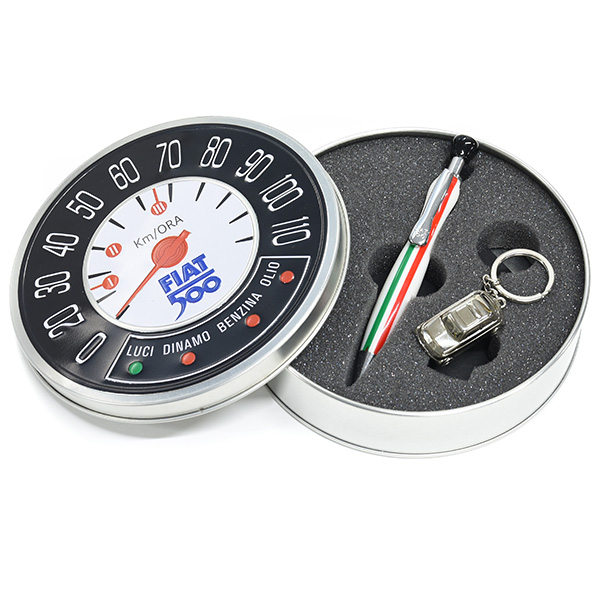FIAT純正初代500ボールペン&キーリングセット