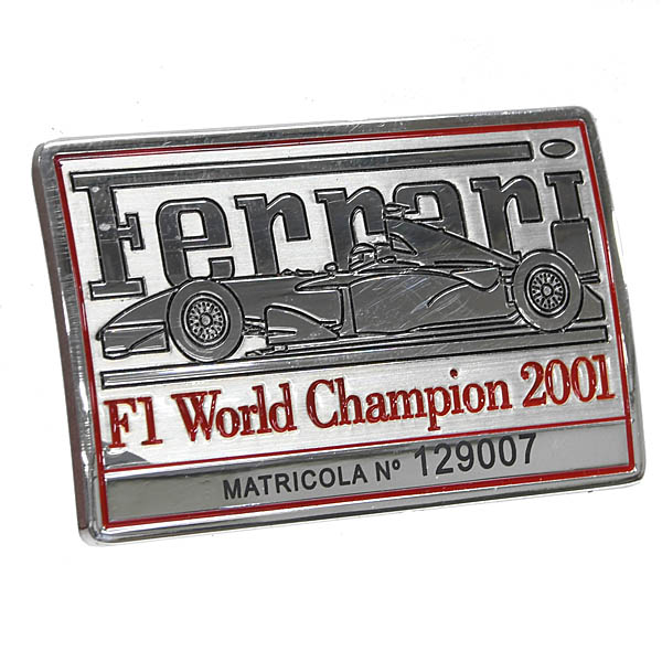Ferrari F1 2000 World Champion Interior Plate