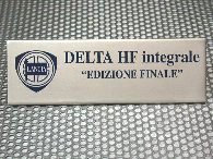 LANCIA Delta HF Integrale EDIZIONE FINALE Badge for Interior