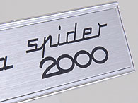 FIAT 2000 SPIDER Pininfarina Logo Plate Type A
