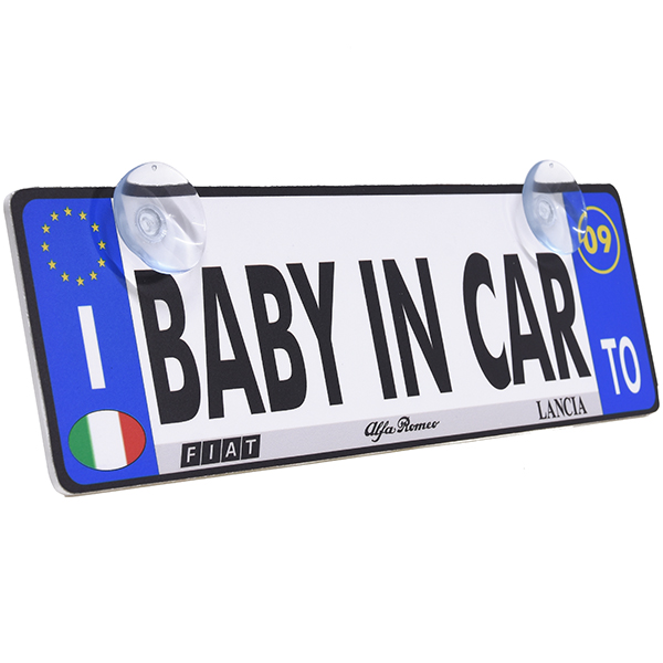 イタリアンライセンスプレート型 BABY IN CARプレート