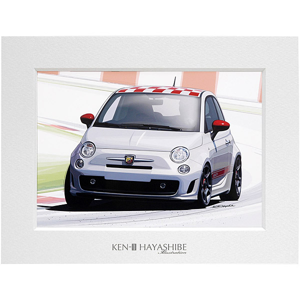 NEW FIAT 500 ABARTH (Gray) Illustration by Kenichi Hayashibe<br><font size=-1 color=red>07/07到着</font>