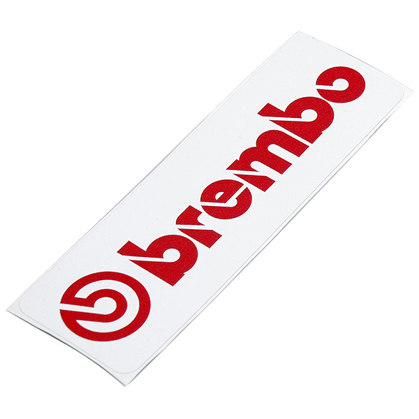 Brembo Logo Sticker (White Base/Red Logo) : Italian Auto Parts & Gadgets  Store
