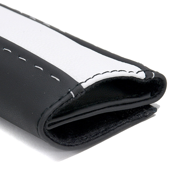 Leather Shoulder Pad -SMOKING- (Black/White)