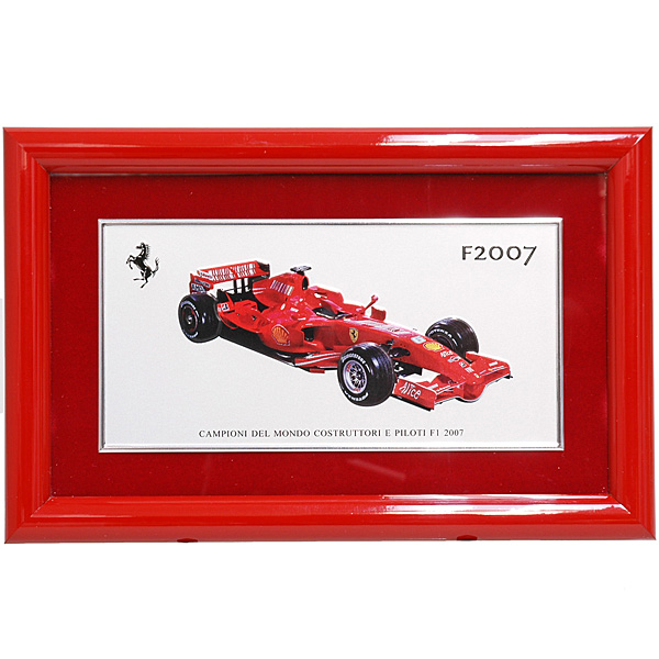Ferrari純正F2007額装プレート/Ferrari永年勤続者退職記念用