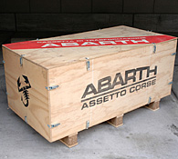 ABARTH純正ASSETTO CORSEキット用木製コンテナボックス
