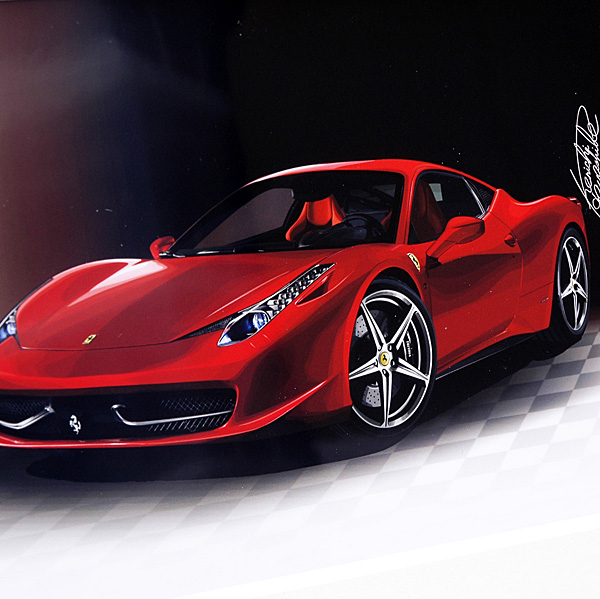 Ferrari 458 ITALIAイラストレーション by 林部研一