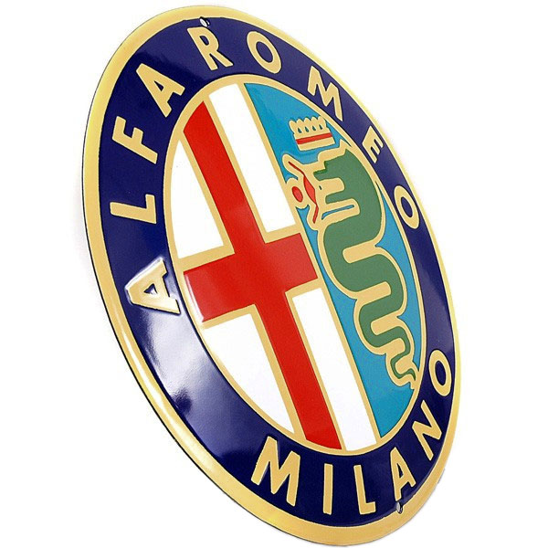Alfa Romeo MILANOホーロー製アドバタイジングボード (300mm)